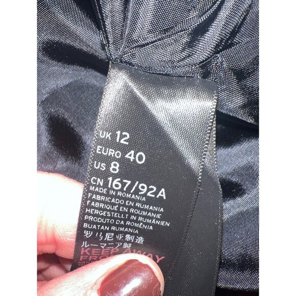 Topshop Womens Double-Breasted Navy Blazer Coat  US 8 - Picture 5 of 7